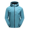 thumbnail image 2 of Sentmoon Mens Fleece Jacket Solid Color Long Sleeve Drawstring Hooded Neck Winter Coat Men Plus Size Zipper Windbreaker Waterproof Men Fall Clothes with Pockets Trendy for Climbing and Hiking, 2 of 3