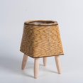 thumbnail image 2 of DOLITY Plant Basket with Legs Rattan Basket Decorative Simple Basket Planter Flower Pot Square of Light Brown, 2 of 9
