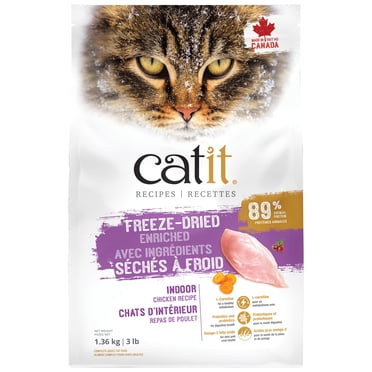 Nourriture Recettes Catit avec ingrédients séchés à froid pour chats d’intérieur, Repas de poulet, 1,36 kg (3 lb)