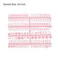 thumbnail image 2 of Uxcell Felt Letter Board Letters Numbers Symbols 3/4 inch Pink Alphabet Message Board Changeable, 2 of 6