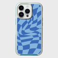 thumbnail image 1 of Caseco Étui à Motif Damier Tourbillon Bleu MagSafe pour iPhone 14 Pro Max, 1 of 4