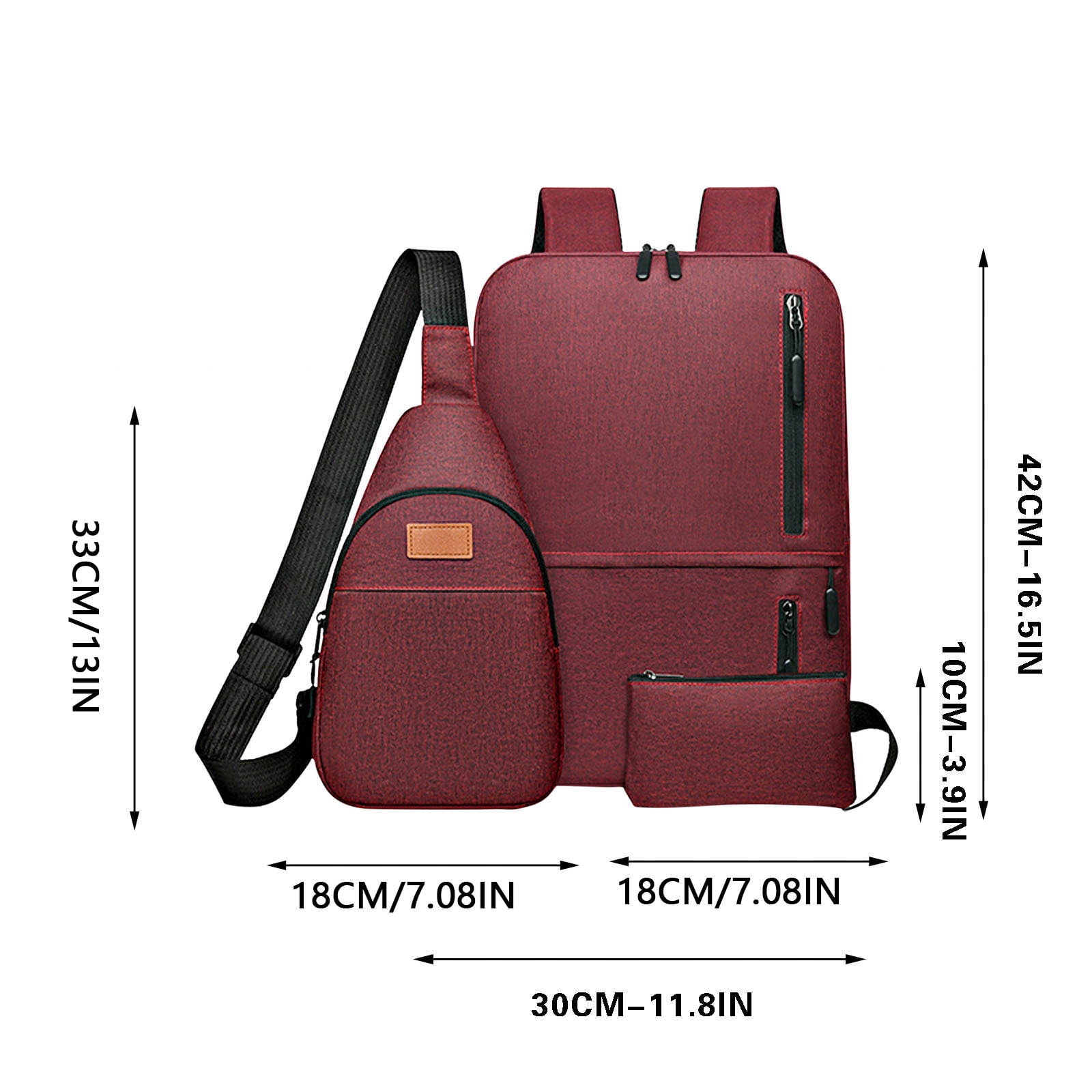 Bdday School Backpack New Fashion Backpack for Men'S Students School Bag Travel Bag Leisure Laptop Three Piece Business Computer Bag Mini Backpack