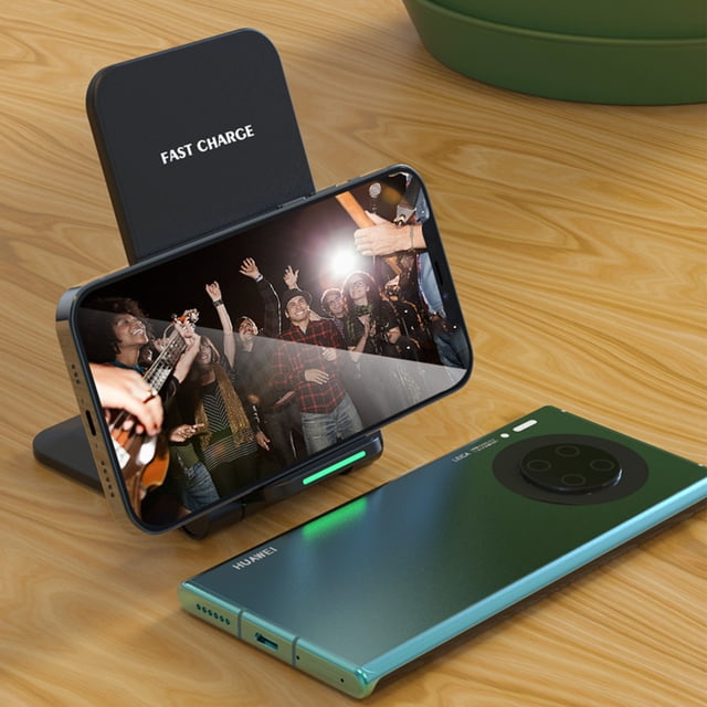 TopLLC Mobile Desktop Wireless Fast Charging Stand Foldable Wireless Charger, Foldable Charger, 15W Vertical Mobile Wireless Charging Stand, Can Charge Mobile Phone on Clearance