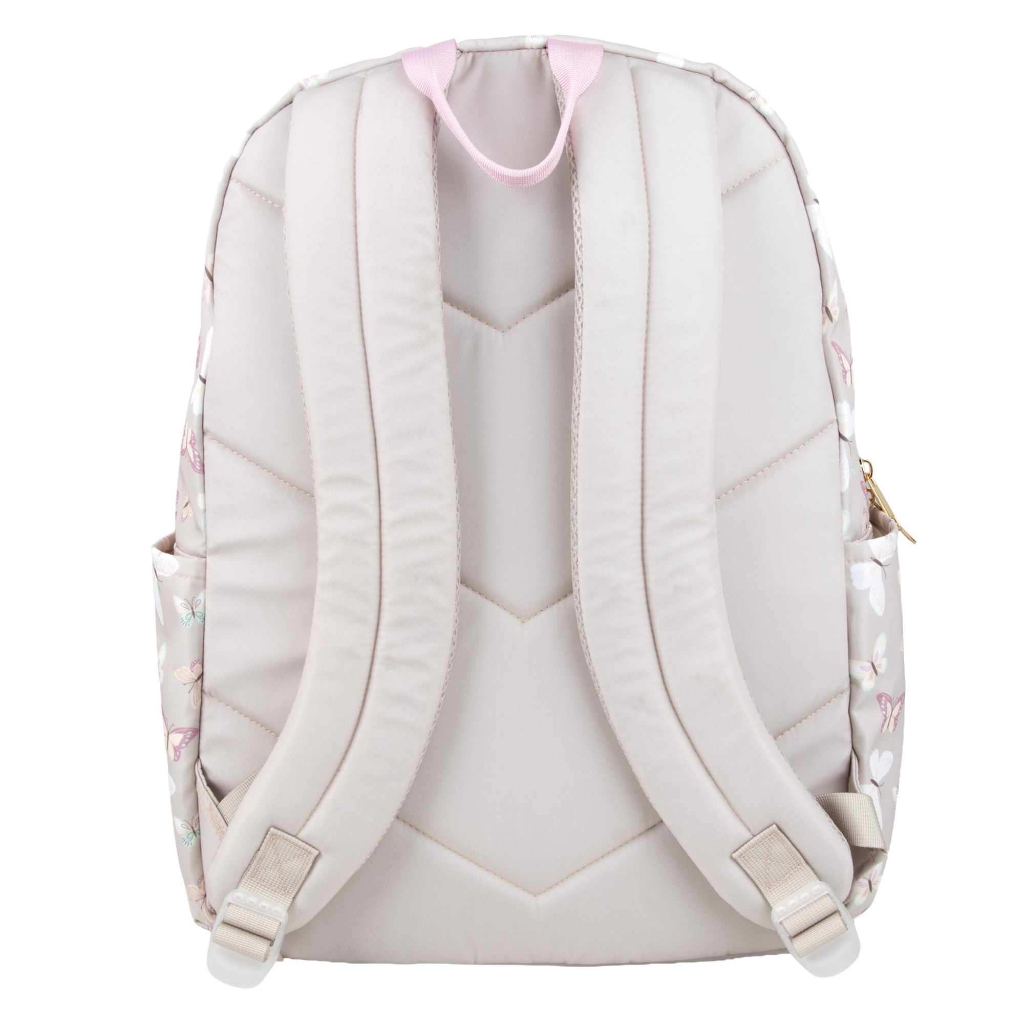 Sac à dos Madison & Dakota beige papillon, 17 pouces