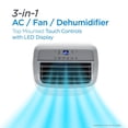 thumbnail image 3 of BLACK+DECKER 8,000 BTU Portable Air Conditioner up to 350 Sq. with Remote Control, White, 3 of 6