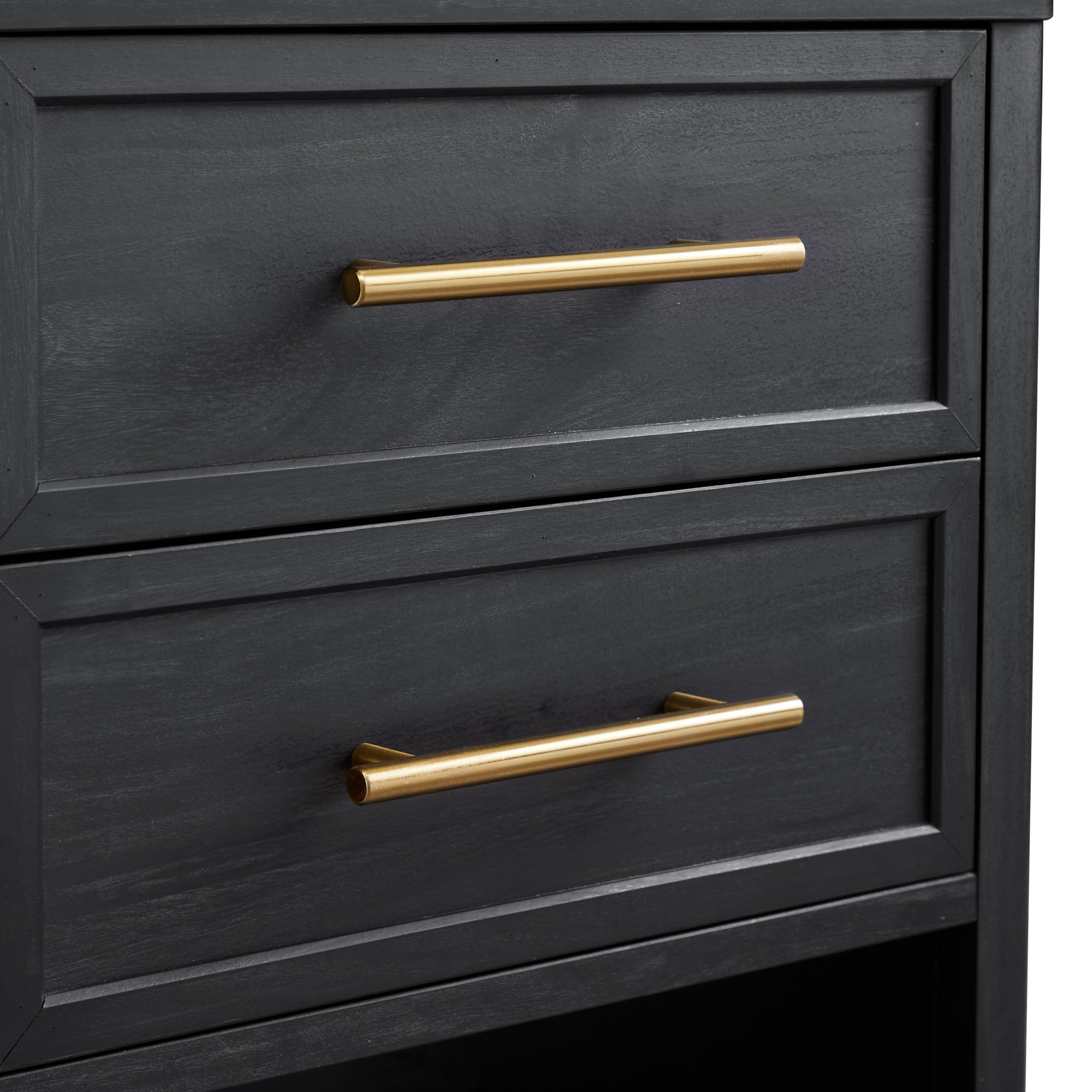 Better Homes & Gardens Oaklee Nightstand, Charcoal Finish