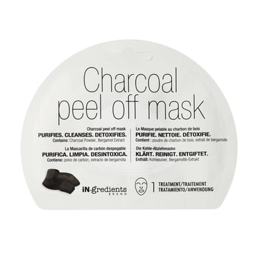 iN.gredients Charcoal Peel Off Mask, absorbs impurities