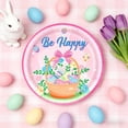 thumbnail image 4 of Yhmxh Easter Bunny Happy Easter Rabbits Party Plates Supplies, Easter Party Tableware Decorations Disposable Paper Plates Dessert Plate Napkins Cups for Spring Birthday Baby Shower, 4 of 6