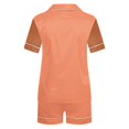 thumbnail image 5 of Yuyuzo Pajama Sets for Women 2 Piece Short Sleeve Button down Shirts Lounge Sets Color Block Soft Pj Sets, 5 of 5