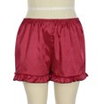 thumbnail image 3 of Womens Casual Print Colorblock Frill Hem Set Housewear Sexy Suspender Vest Suit, 3 of 9