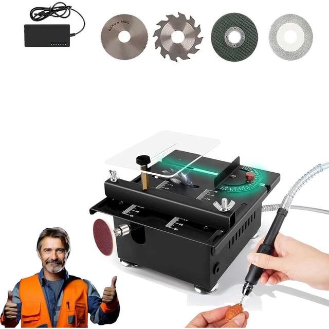 WIFKLSIIPG Mini Mul.ti Functional Table Saw Mini Table Saw for Crafts Mini Table Saw for Wood Cutting Adjustable Portable Mini Table Saw for Wood Cutting