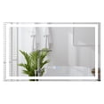 thumbnail image 1 of Gymax 45" x 28" LED Bathroom Mirror Wall Mounted Round Mirror w/ 3-Color Dimmable Lights, 1 of 10