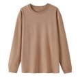 thumbnail image 1 of Yuyuzo Chandails pour Femmes à Manches Longues à Col Rond Décontractés Confortables Automne Hiver Chandails Surdimensionnés, 1 of 3