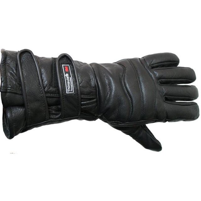 Perrini Motorcycle Gloves Close out Winter Riding Leather Biker Leather Gloves New - Small
