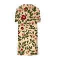 thumbnail image 4 of Ovzne Robes pour Femmes 2025 Robe Femme Femmes Été Poches Robes Imprimées Ample Col en V Manches Courtes Robes Robe de Vacances Manches Courtes Imprimée Liquidation, 4 of 5