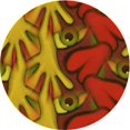 thumbnail image 1 of Ahgly Company Machine Washable Indoor Round Transitional Caramel Brown Area Rugs, 3' Round, 1 of 7