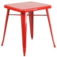 thumbnail image 1 of Flash Furniture 28" Table à Manger Carrée en Métal dans Red, 1 of 9