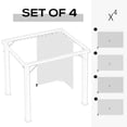 thumbnail image 3 of Outsunny Replacement Gazebo Curtains with Zipper, 4-Panel Universal Gazebo Privacy Sidewall for Most 10' x 13' Gazebo Canopy Pavillion, Hooks/C-Rings Included, Grey, 3 of 7