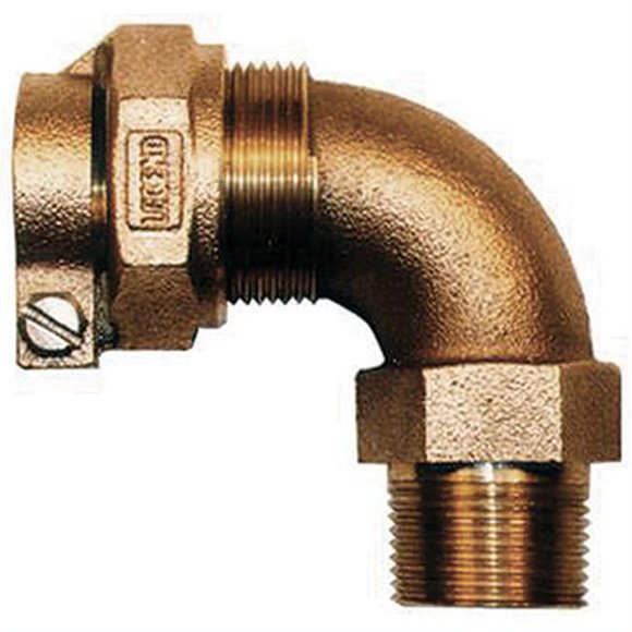 Legend Valve And Fitting 313-330NL 1 x 0.75 in.CTS x MIP Water Service Elbow