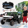 thumbnail image 3 of Aosom 2 Seater Ride on Car, 12V 7AH Ride on Dump Truck Kids UTV, White, 3 of 10
