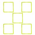 thumbnail image 3 of Agility Rings, 5Pcs 16.7x16.7x0.47in PP Multifunctional Quadrilateral Agility Training Rings Agility Training Equipment with Carrying Strap and Clip for Basketball, Football, 3 of 7