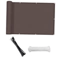 thumbnail image 1 of LOVIVER 2.7x9.84ft Balcony Privacy Screen Cover Includes 24Pcs Cable Ties Garden Privacy Coffee, 1 of 8