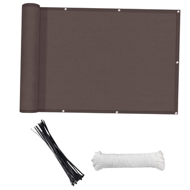 Écran de Balcon Clôture d'Intimité Protection contre le Vent (HDPE) Résistant aux Intempéries pour Terrasse, Patio, Cour Arrière, Piscine Extérieure, Véranda, Rampe 118x35 Pouces