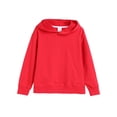 thumbnail image 1 of MeetoTime Girls Boys Cotton Oversized Hooded Sweatshirt Loose Solid Color Long Sleeve Pullover Top 2-12 Years, 1 of 2