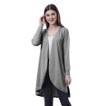thumbnail image 1 of Moomaya Womens Full Sleeve Hi-Lo Shrug Rounded Hem Long Cotton Summer Cardigan, 1 of 7