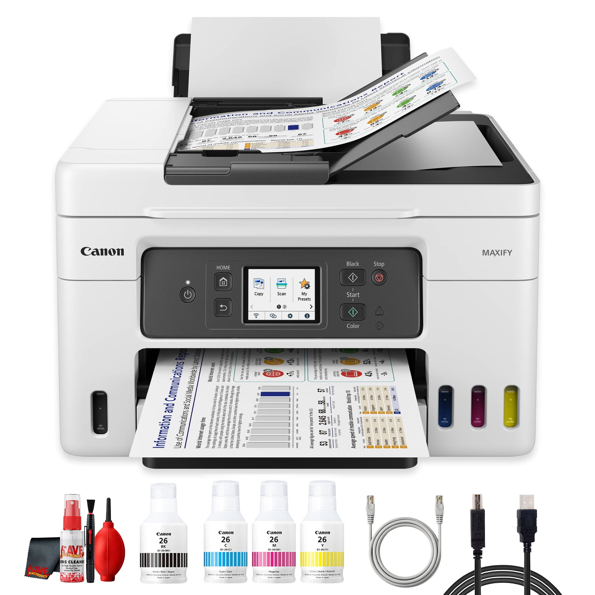Canon MAXIFY GX4020 Wireless All-in-One Printer Bundle