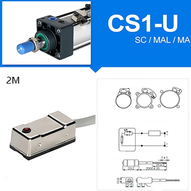 Air Pneumatic Cylinder Magnetic Reed Switch Sensor CS1-S G U CS1-M-S25 D-M9N