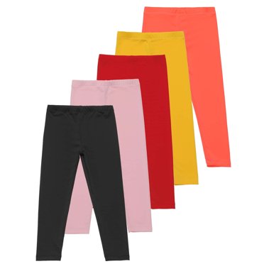 QIPOPIQ girls Leggings 5 Pack Clearance