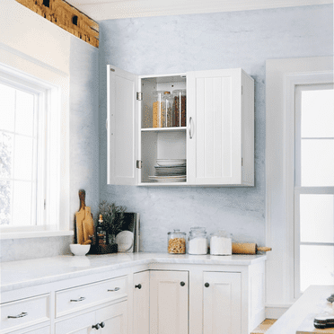 Yaheetech Wall Cabinet Storage Organizer with Adjustable Shelf Cupboard Unit for Bathroom/Medicine/Kitchen/Laundry, White