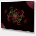 thumbnail image 2 of Fleur Fractale Arrondie Violet Foncé - Impression d'Art Floral sur Toile, 2 of 3