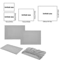 thumbnail image 3 of Grey 4 Piece Fitted Sheet Set Bedding Comforter Cover Pillowcases Solid Color Imitation Satin Home Textile For Bedroom Hotel 89.7X101.9 Inches Grey, 3 of 6