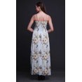 thumbnail image 2 of Bimba Robe à Bretelles Smockée en Georgette pour Femmes à Imprimé Floral et Martin-Pêcheur - Moyen, 2 of 7