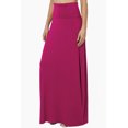 thumbnail image 3 of Jupe Longue Maxi Décontractée en Jersey Drapé Pliable pour Femmes P-3X, 3 of 7