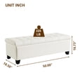 thumbnail image 2 of Banc-pouf de rangement Noble House de 127 cm, pour entrée moderne, 2 of 10