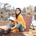 thumbnail image 2 of Portable Ultralight Folding Chair For Outdoor Camping Fishing Or Backpacking With Backrest And Compact Design In Brown E-215 Brown, 2 of 6
