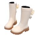 thumbnail image 2 of Elvqul Girls Boots,Girls Shoes,Winter Zipper Riding Boot Faux Leather Size 1 Big Girls, 2 of 9