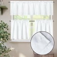 thumbnail image 2 of Pink Red Spot 3 Piece Kitchen Window Curtain Panel Tiers and Valance Set Rod Pocket Darkening Curtains Light Filtering Energy Efficient Curtain Set, 2 of 5