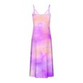 thumbnail image 5 of Ovzne Robes d'Été pour Femmes Robe d'Été Décontractée pour Femmes Imprimé Plié Camisole Sans Manches Robe Col en V Grande Taille Robe Imprimée Liquidation, 5 of 5