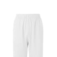 thumbnail image 3 of Chbgutlmr Pants for Women Elastic Waist Ruched Solid Color Loose Fitting Lightweight Office Work Trousers, 3 of 3