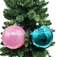 thumbnail image 2 of Holiday Time 4-Count Pink and Green Shatterproof Iridescent Christmas Ornaments, 150MM, 2 of 4