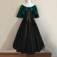 thumbnail image 2 of UPPADA Robes de Foire Renaissance pour Femmes, Robes Médiévales Irlandaises Traditionnelles Grande Taille, Robe à Volants, Corset, Robe Rétro de Cosplay, 2 of 5
