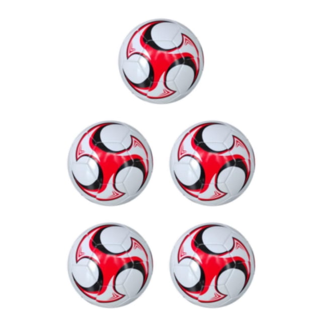relayinert Long Service Life Soccer Ball For Football Middle School And Training 2 Red 5Set