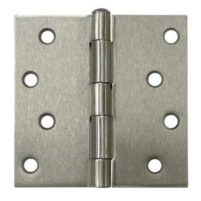 Deltana S44U15-R 4 x 4 Po Charnière Carrée- Nickel Satiné - Acier - Pack de 2