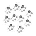 thumbnail image 3 of Esquirla 10 Pieces Retractable ID Holder Key Chain Nursing Clips for Students 37mm Black, 3 of 8