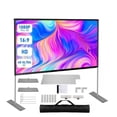thumbnail image 1 of 100 120 Inch Foldable Portable HD 2K 4K Projector Screen With Stand Movie Video Projection Screen Indoor Outdoor Curtain ,Easy to Use, 1 of 6