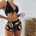 thumbnail image 2 of Sexy Bathing Suits for Women Womens Solid Bikini Strap Bikini Deep V Sexy Split Swimsuit Set Three-Piece Swimming Suit Womens Bikini Bathing Suits Bathing Suits Women Bikini, 2 of 5
